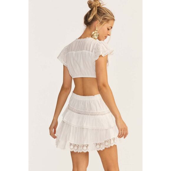 LoveShackFancy Audrina Dress True White - Picture 7 of 12